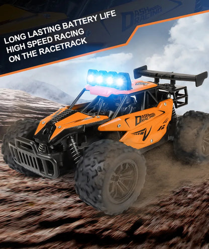 Remote Control Car RC Drift Racing 1:16 Vehicle Off Road Alloy 2.4G Radio High-Speed Trucks With LED Light Climbing Gift Kid Toy.