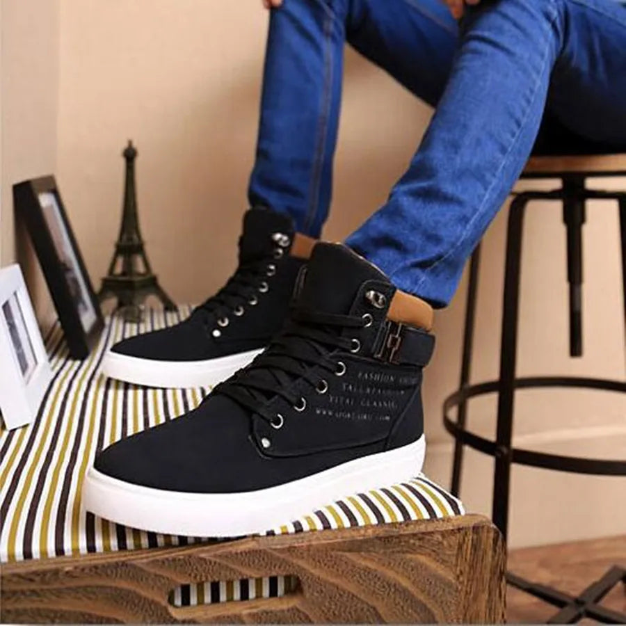 New Arrival Men's High Top Casual Shoes Spring/Autumn High Top Sneakers High Quality Retro Fashion Men Boots Zapatillas Hombre