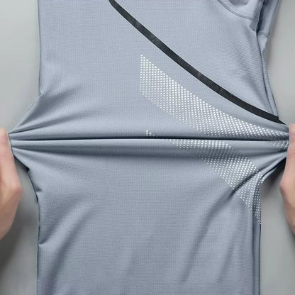 Plus Size Men's Quick-Drying Short-Sleeved Shorts Suit Sportswear Men's Leisure Sports Running Fitness T-Shirt Shorts Set men.