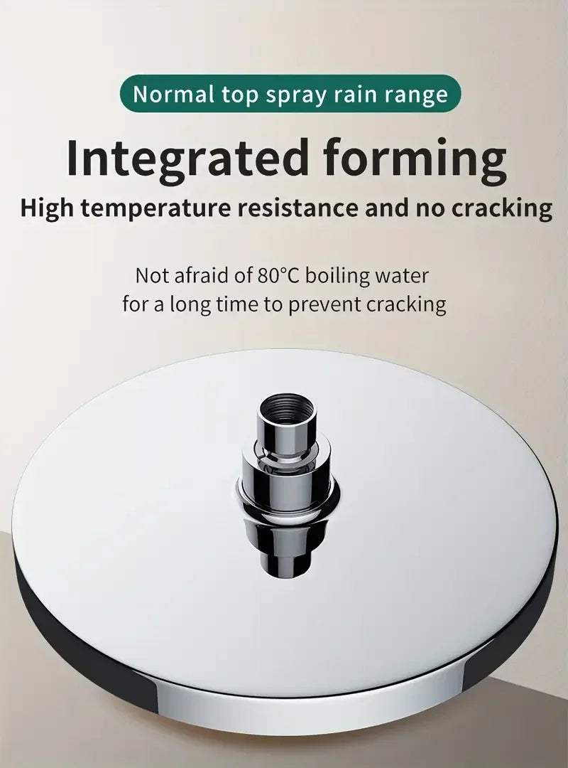 25cm Top Spray Large Water Volume Booster Shower Head Pressurized Single Head Home Bathroom Shower Head Set