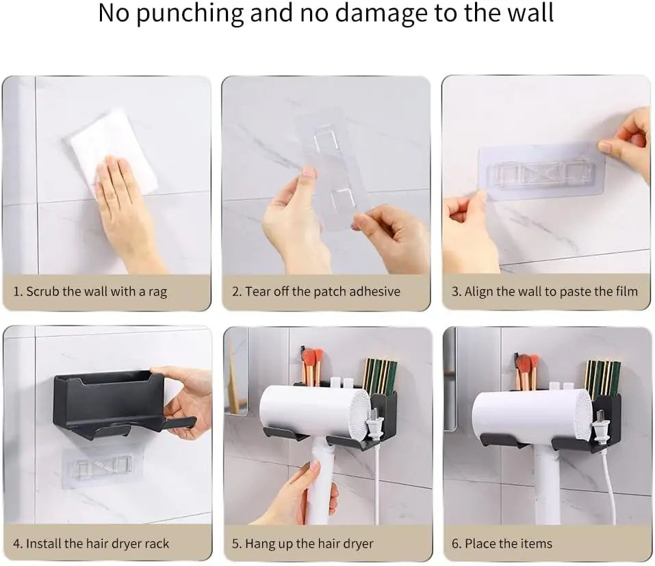 Haartrockner Halter Haar Werkzeug Organizer Wand Haartrockner Hängen Rack Platzierung Rack Badezimmer Multifunktionale Lagerung Rack