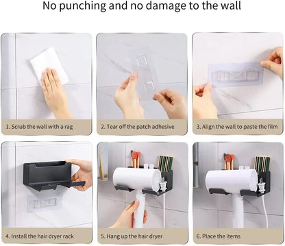 Haartrockner Halter Haar Werkzeug Organizer Wand Haartrockner Hängen Rack Platzierung Rack Badezimmer Multifunktionale Lagerung Rack