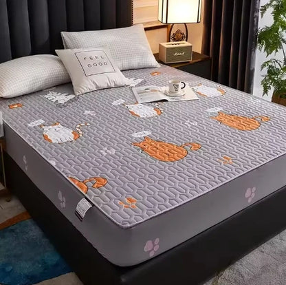 Waterproof Thicken bed Cover Protector Skin-Friendly Queen King Double Fitted Sheet Mattress Cover Mat 150x200 180x200 160x200cm