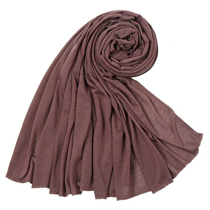 Hot Muslim Fashion Woman Soft Hijabs Scarf Shawl Plain Cotton Jersey Scarves Turban Women Long Shawls Head Wrap Headband Abaya