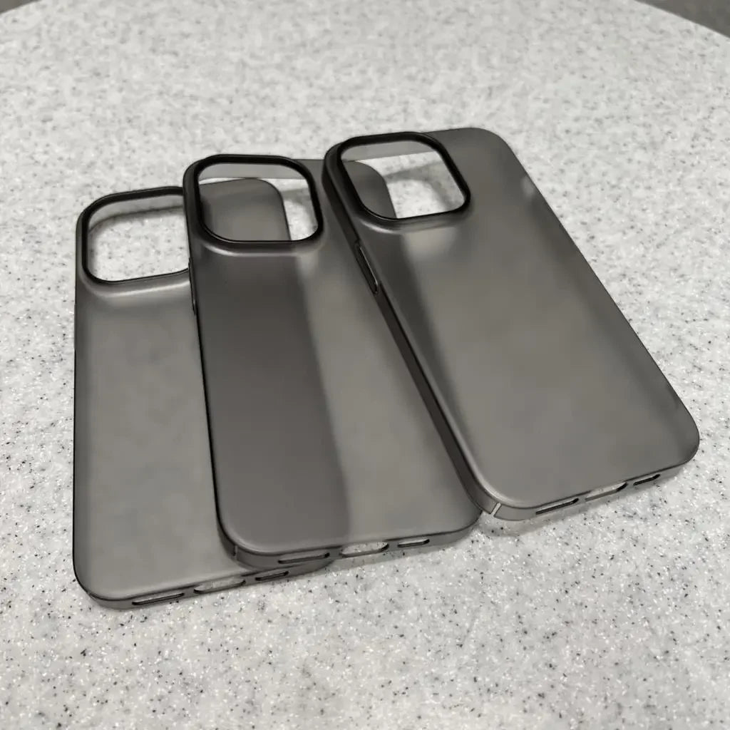 Ultra Thin Matte Hard PC Translucent Clear Phone Case For iPhone 17 16 15 14 Plus 13 12 Pro Max Shockproof Slim Skin Back Cover.