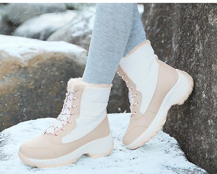 Snow Boots Women New Ladies Shoes Platform Shoes Woman Flat Keep Warm Boots Ladies Casual Plush Botas Mujer Winter Shoes Women.