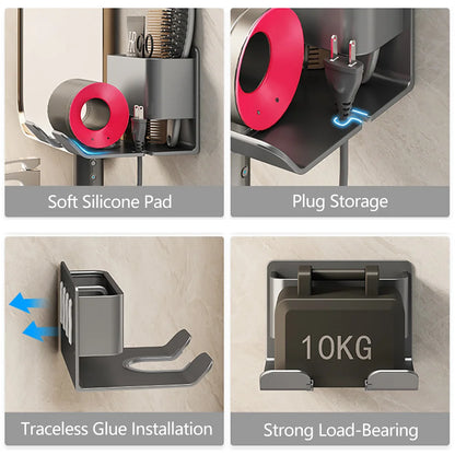 Haartrockner Halter Wand Trockner Wiege Haarglätter Ständer Haartrockner Organizer Wc Gebläse Halter Regal Badezimmer Regale