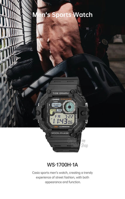 Casio Men's Watch Fashion Sports Outdoor Wristwatch Active Lifestyle Timepiece Casual Design WS-1700H series.