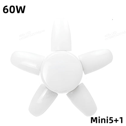 60W 100W E27 Led-lampe Fan Blade Timing Lampe 220V 110V Faltbare Led Industrielle Glühbirne Lampe für Home Decke Licht Garage Licht