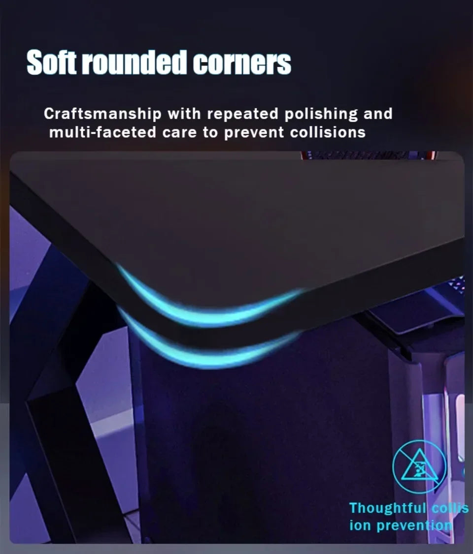 Ergonomischer Gaming-Tisch, Desktop-Computer, Doppel-Player-Gaming, luxuriöser und stabiler Gaming-Tisch, Schlafzimmer-Schreibtisch und Lernen