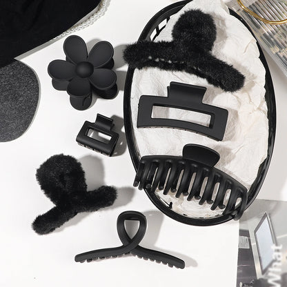 7/8Pcs Neutral Color Hair Clips for Women 4.7Inch Large Hair Claw for Thin Thick Hair,Big Matte Banana Clip,Strong Hold jaw clip.