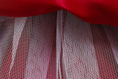 5018 rotes Mädchen-Prinzessinnenkleid mit bestickten Perlen für 3 bis 12 Jahre Mädchen-Schwanz-Partykleid für Kinder, Schulperformance-Kostüme.