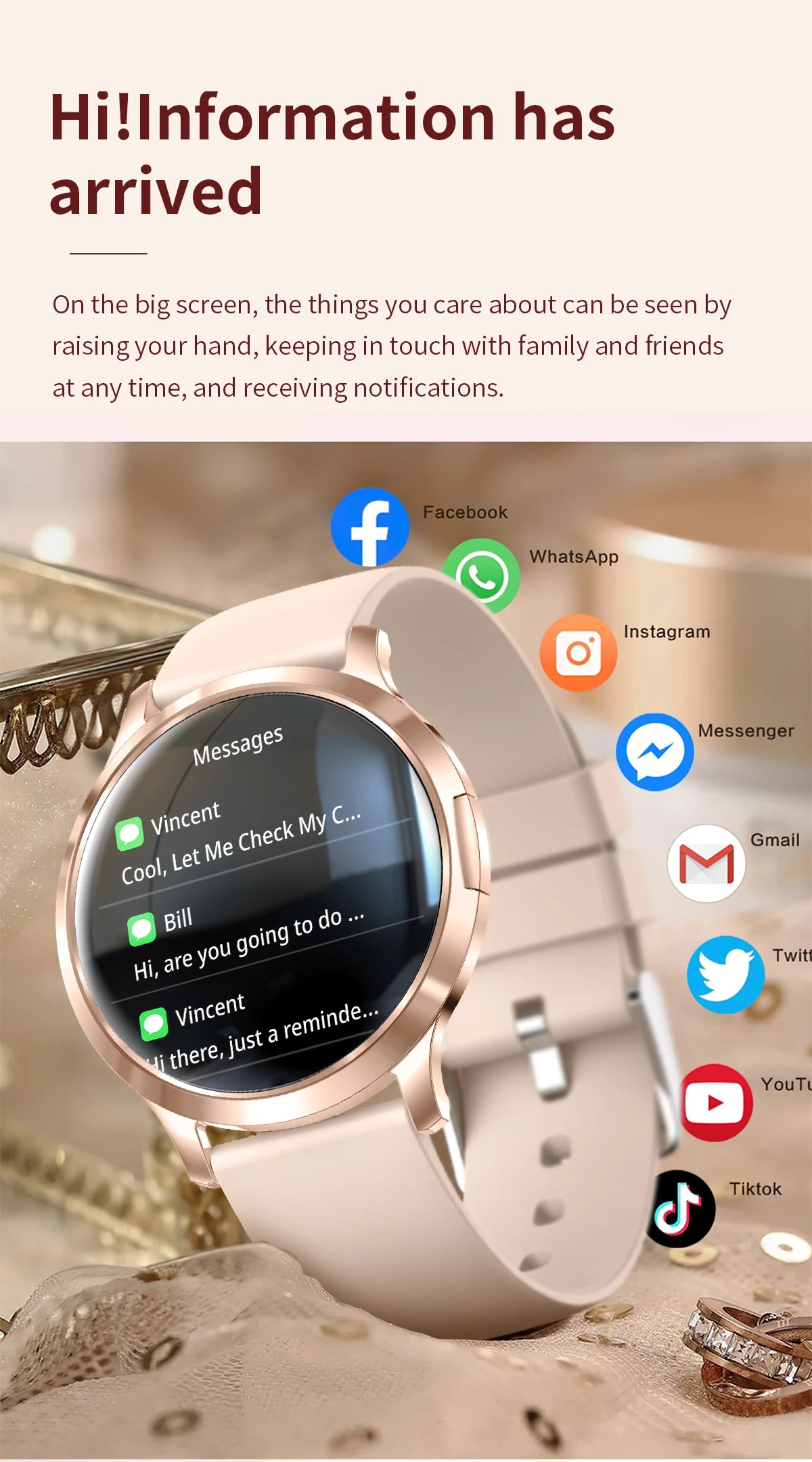 New Women Smart Watch 1.32"Ultra-thin AMOLED HD Screen Sport Fitness Bracelet Custom Watch Face Bluetooth Call Luxury Smartwatch.