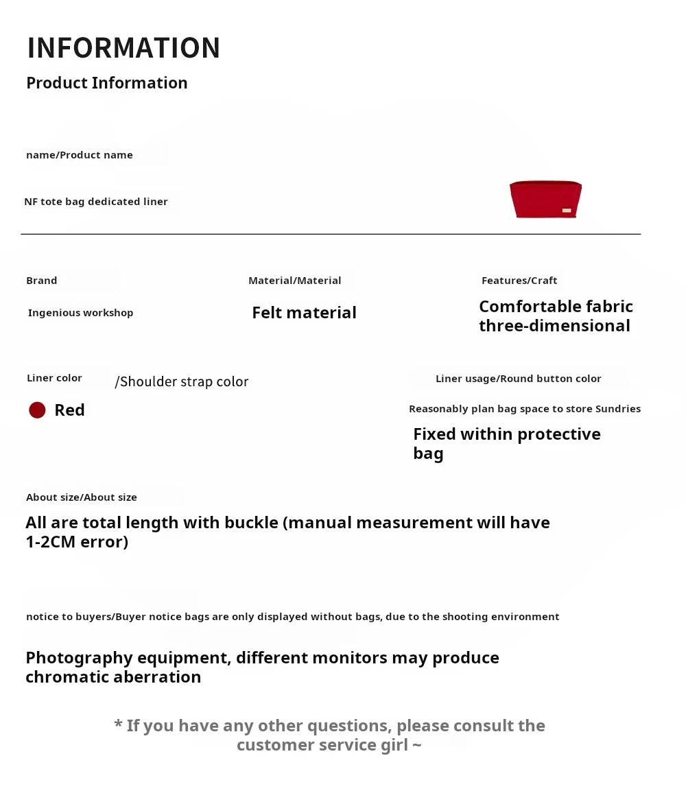 Purse Organizer Insert for Handbags, Felt Bag Organizer for Tote & Purse, Tote Bag Organizer Insert, for lv neverfull.