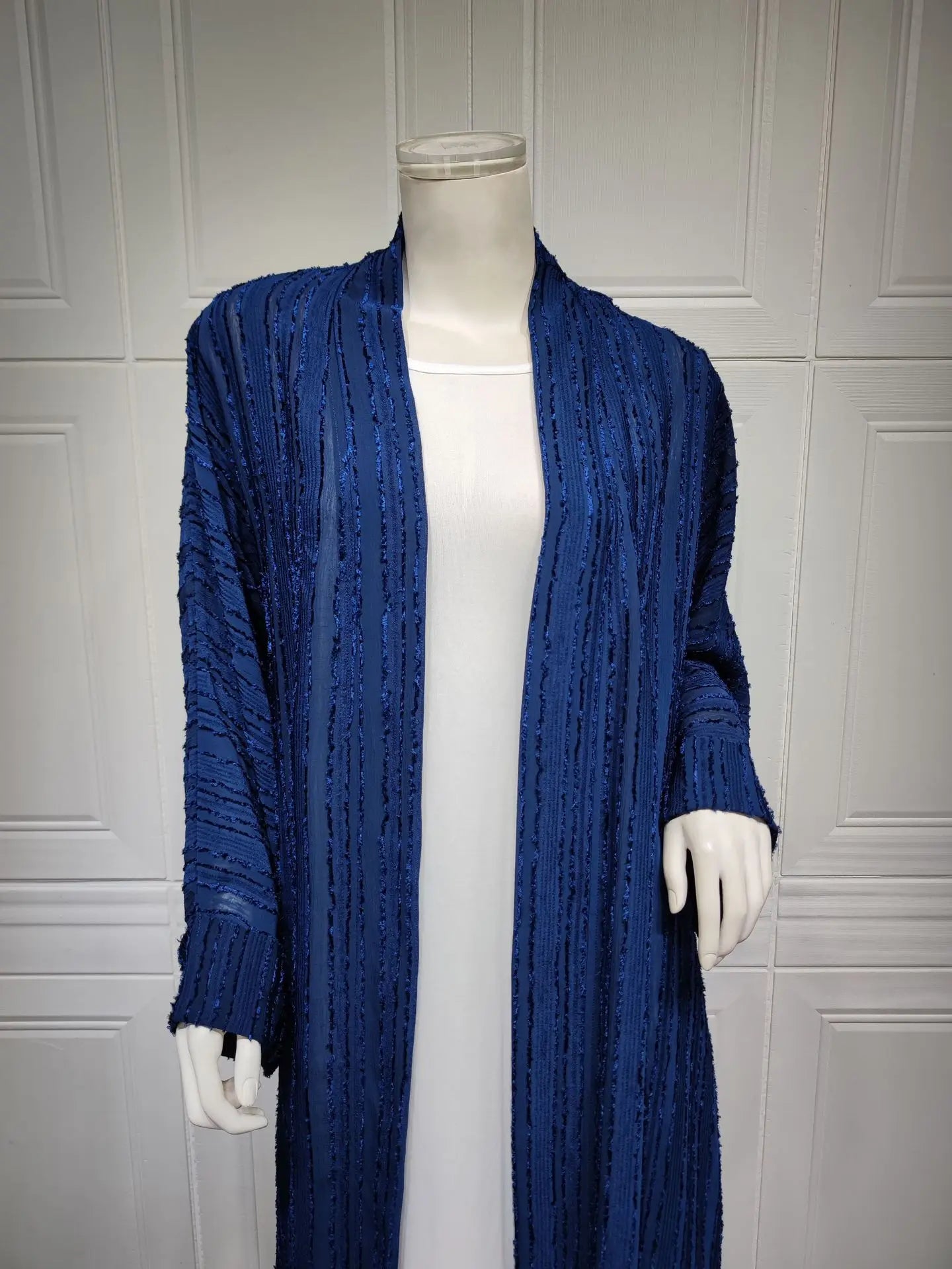 Uni Fashion Muslim Kimono Abaya Solid Striped Retro Ethnic Cardigan Robe Dubai Middle Eastern Saudi Arabia Eid Clothes 2025