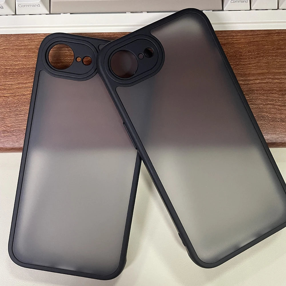 Frosted Translucent Case for iPhone 16E Matte Hard Cover Drop Protection Shockproof Frosted Translucent Phone Cover Anti-Scratch.