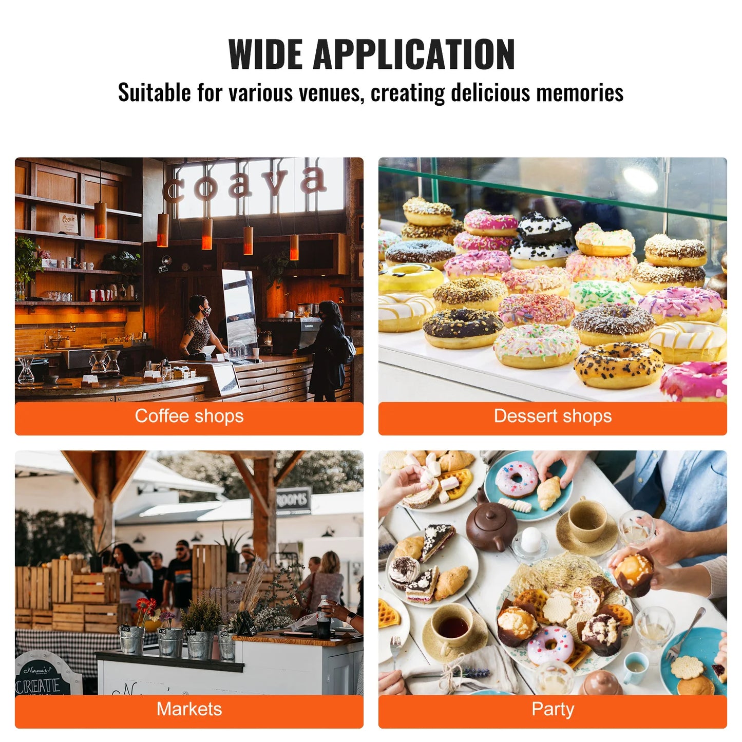 SucceBuy Electric Donut Maker Commercial Doughnut Machine with Non-stick Surface Double-Sided Heating Waffle Doughnut Machine.