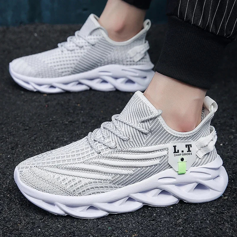 YRZL Männer Sport Laufen Schwarz Jogging Schuhe Casual Turnschuhe Outdoor Atmungsaktive Mesh Frauen Licht Stoßdämpfung Schwarz Tennis.