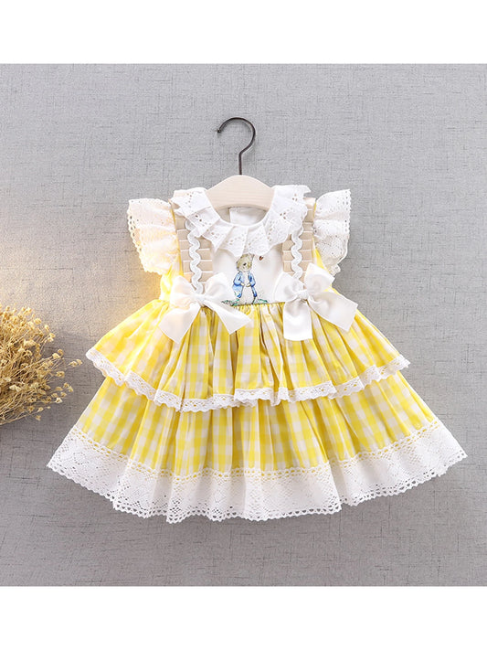 Mädchen Märchen kleid Puff ärmel Mesh Kleid, verkleiden Outfits für Party Geburtstag Leistung, als Geschenk.