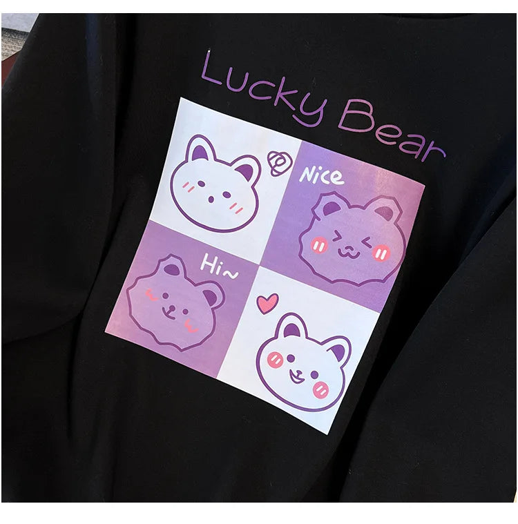 170kg plus size Damen büste Herbst Winter lose Rundhals ausschnitt Bär Sweatshirt Langarm lässig Top 6xl 7xl 8xl 9xl 10xl 11xl