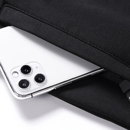 Men's Casual Pants Plus Size 110-180KG Stretch Slim Fit Elastic Waist Jogger Pants 1XL-7XL Classic Black Trousers Male Clothing.