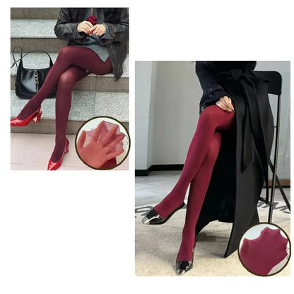 1/2Pcs Wine Red Stocking Tights Women Vintage Sexy Burgundy Thin Thick Super Elastic Anti-Hooker Senior Pantyhose Long Socks