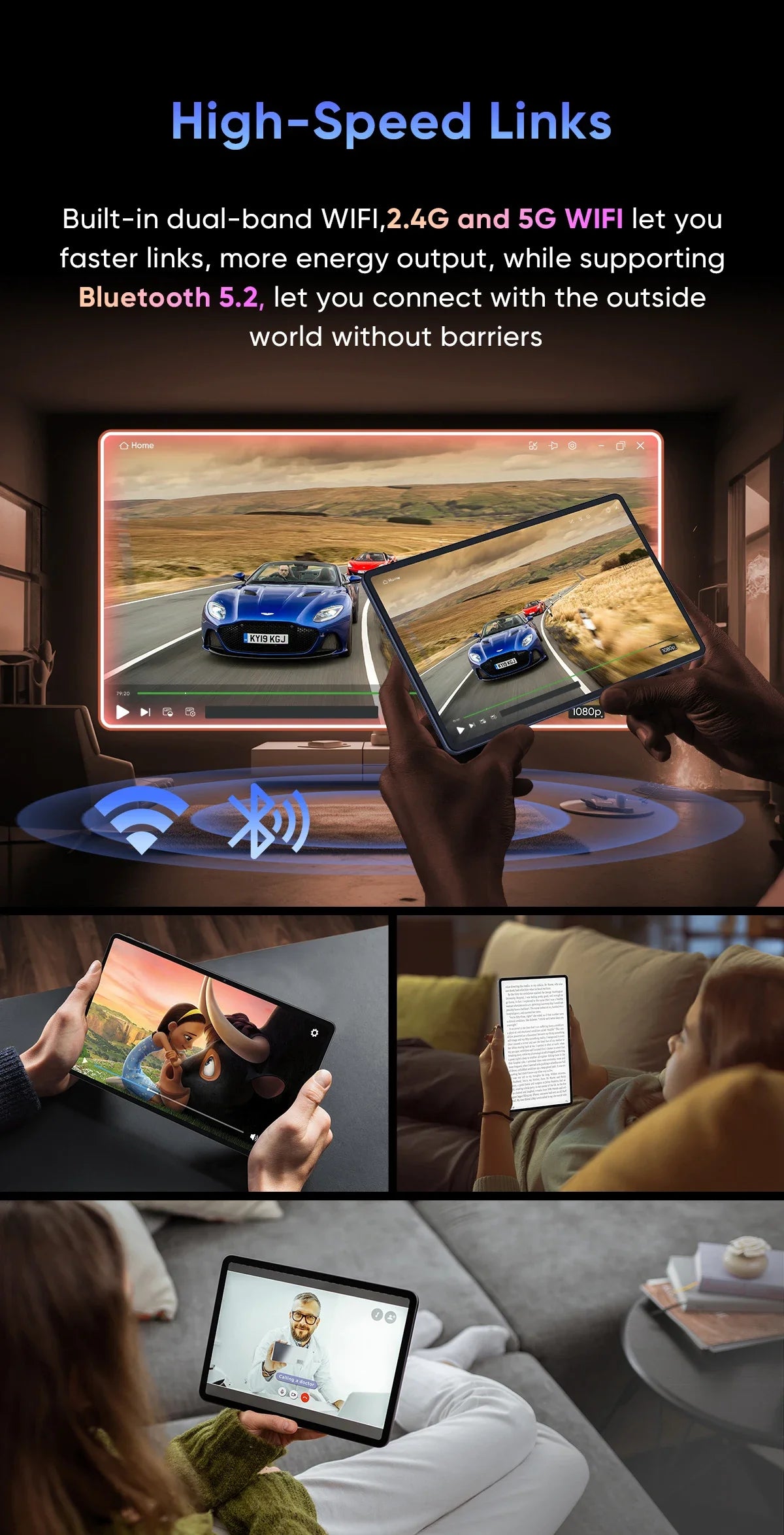 N-ONE NPad X1 Tablet PC 8GB RAM+128GB ROM 10.95'' 2000*1200 FHD IPS Android 13 4G LTE 8-Cores MTK G99 Fast Charging WIFI BT5.1