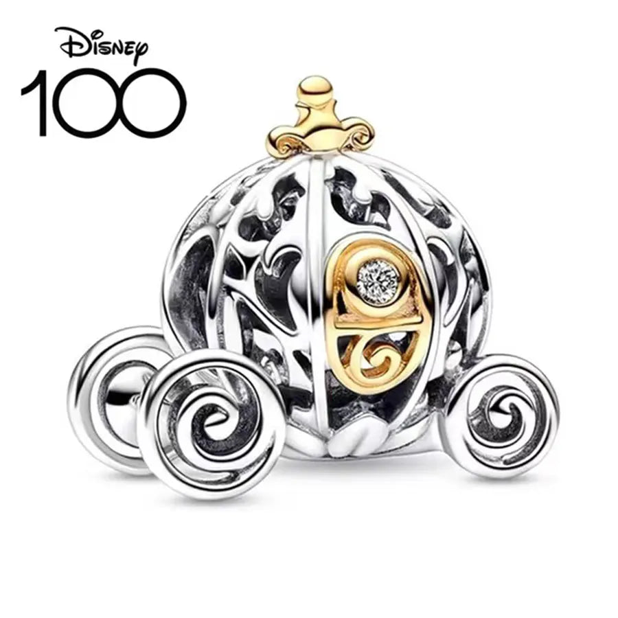 100% 925 sterling silver Disney 100th anniversary charm beads suitable for original DlY bracelet, women's fashion gift