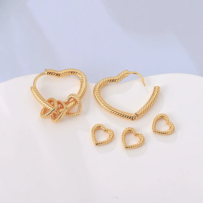 925 Sterling Silver Gold Color Circular Hoop Earrings Golden Earring Fit Original Charms Diy Fine Jewelry For Fashion Women.