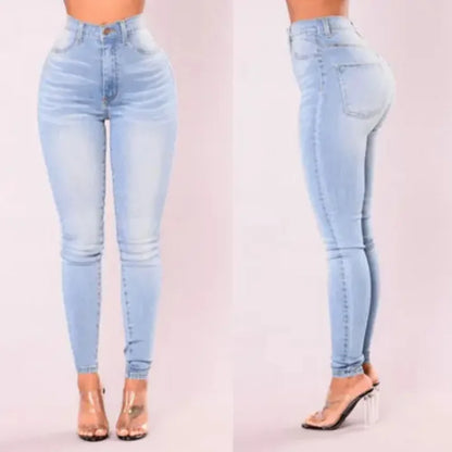 Sexy Jeans Women Denim Skinny Pants High Waist Stretch Lady Jeans Push Up Leggings Slim Pockets Button Pencil Jeans Women Pants.