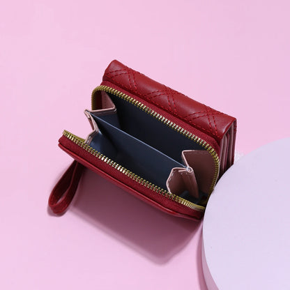 Ladies Large Capacity Butterfly Embroidery Clutch Wallet Tri-Fold Multi-Card Slot Zipper Coin Purse Fashionable Handbag.