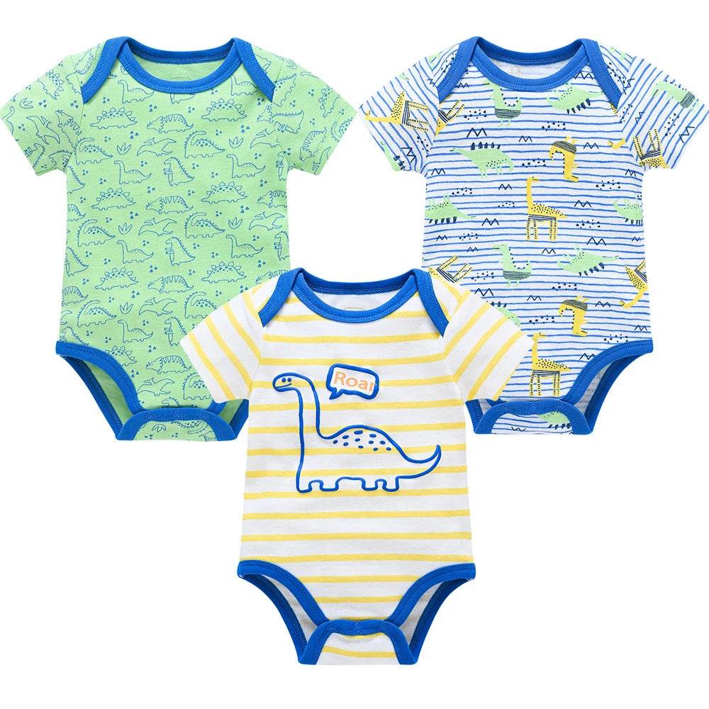 3 Teile/los Kavkas Baby Jungen Body Alpaka Design Baumwolle Kurzarm Oansatz Kleidung 0-12 Monate Kleinkind Kleidung.
