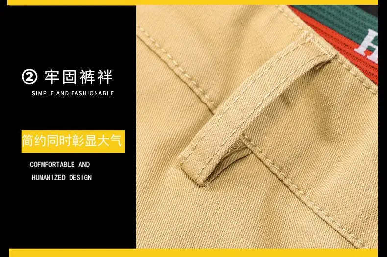 Cotton Men's Casual Pants Straight Stretch Trouser Male Fashion Slim Business Dress Golf Office Spring Autumn Khaki Black Formal.