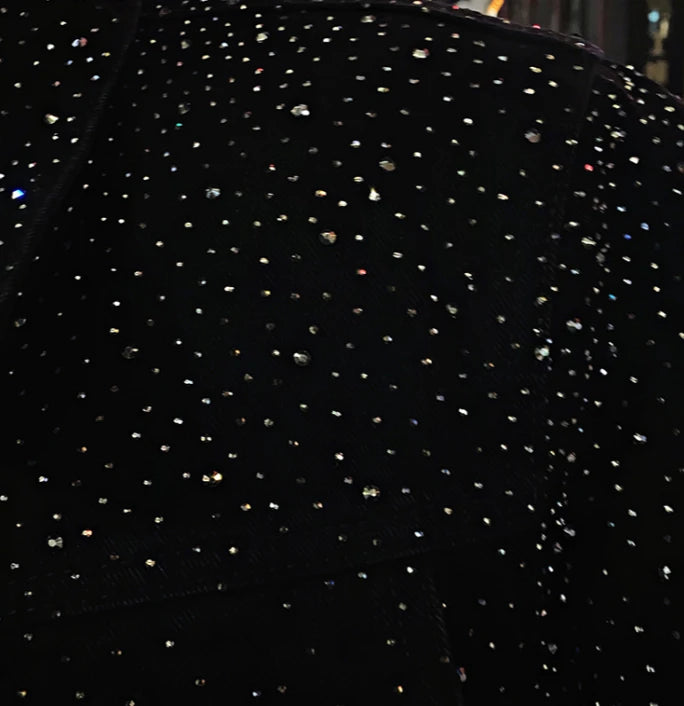 Man Coat Short Rhinestones Cargo Jacket for Men Black High Quality Harajuku New in Vintage Deals Korean Reviews Many Cheap Sale.