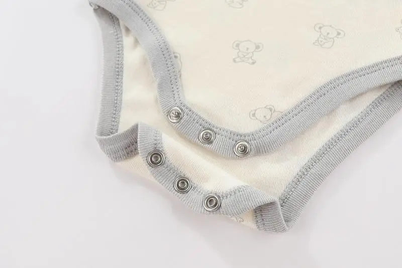 Kiddiezoom 3-teiliges Sommermode-Cartoon-Body für Jungen und Mädchen, weiche Onesies für Neugeborene.