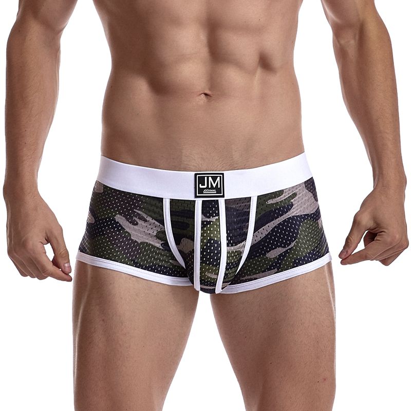 6 Teile/los Männer Unterwäsche Boxershorts Männer Boxer Briefs Ropa Interior Hombre Calzoncillos Atmungsaktive Hombre Mesh Camouflage Nylon