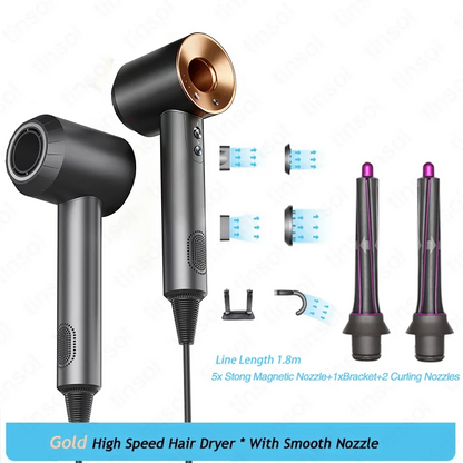 TINSOL High-speed negative ion bladeless constant temperature hair dryer Professional home-use negative ion hair dryer