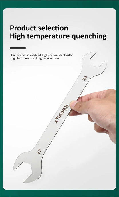 Ultradünner Schraubenschlüssel-Satz mit offenem Ende, 6–27 mm, Pflaumenschlüssel-Kombination, universelles Ratschenschlüssel-Set mit zwei Köpfen, Auto-Reparaturwerkzeuge