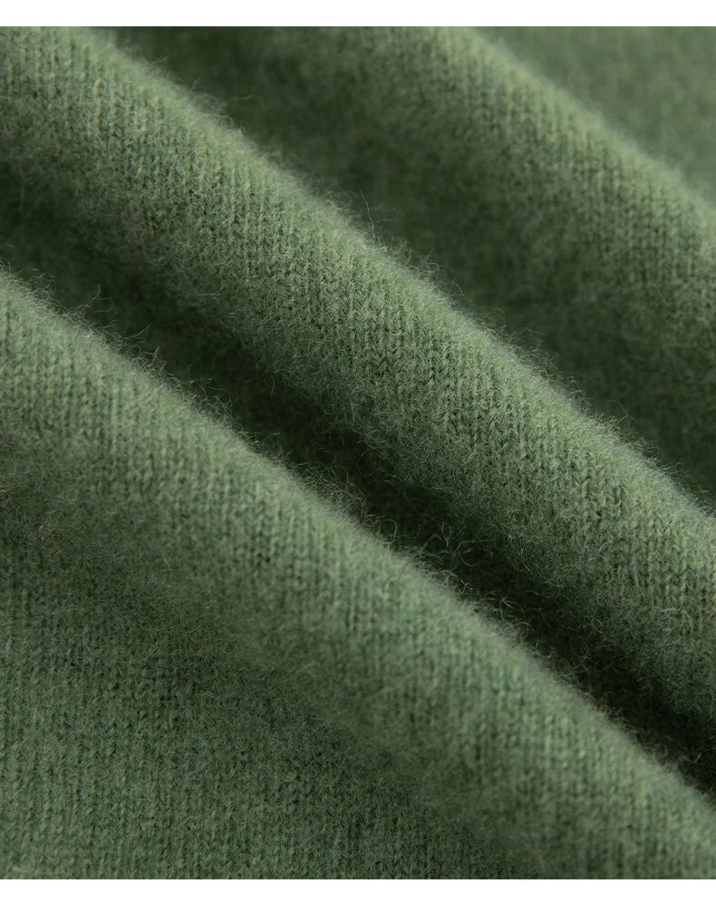 Men 100% Merino Wool Sweater Turtleneck Knitted Pullover Cashmere Warm Solid Color Clothes Business Bottoming Tops Autumn Winter