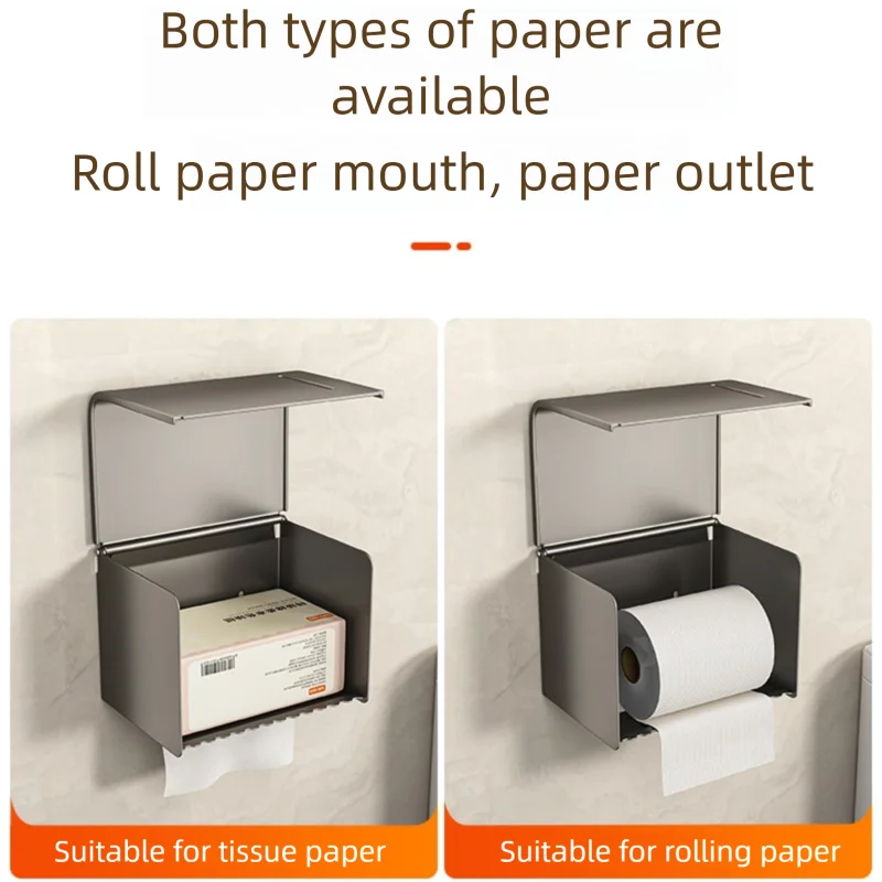 Wasserdichte Toilettenpapierbox zur Wandmontage, perforierte Rollenpapier-Schublade, Handtuch, Schublade, Aufbewahrungsregal, Organizer, Badezimmer