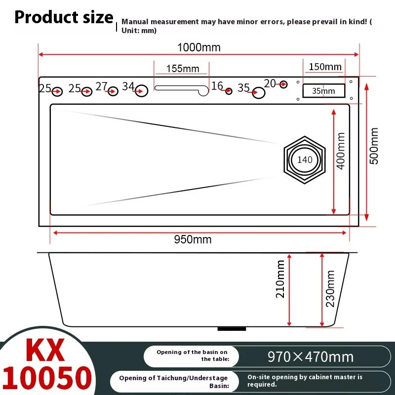 Golden Stainless Steel Kitchen Sink Waterfall Outlet Large Single Sink Digital Display Dishwashing and Vegetable Sinks