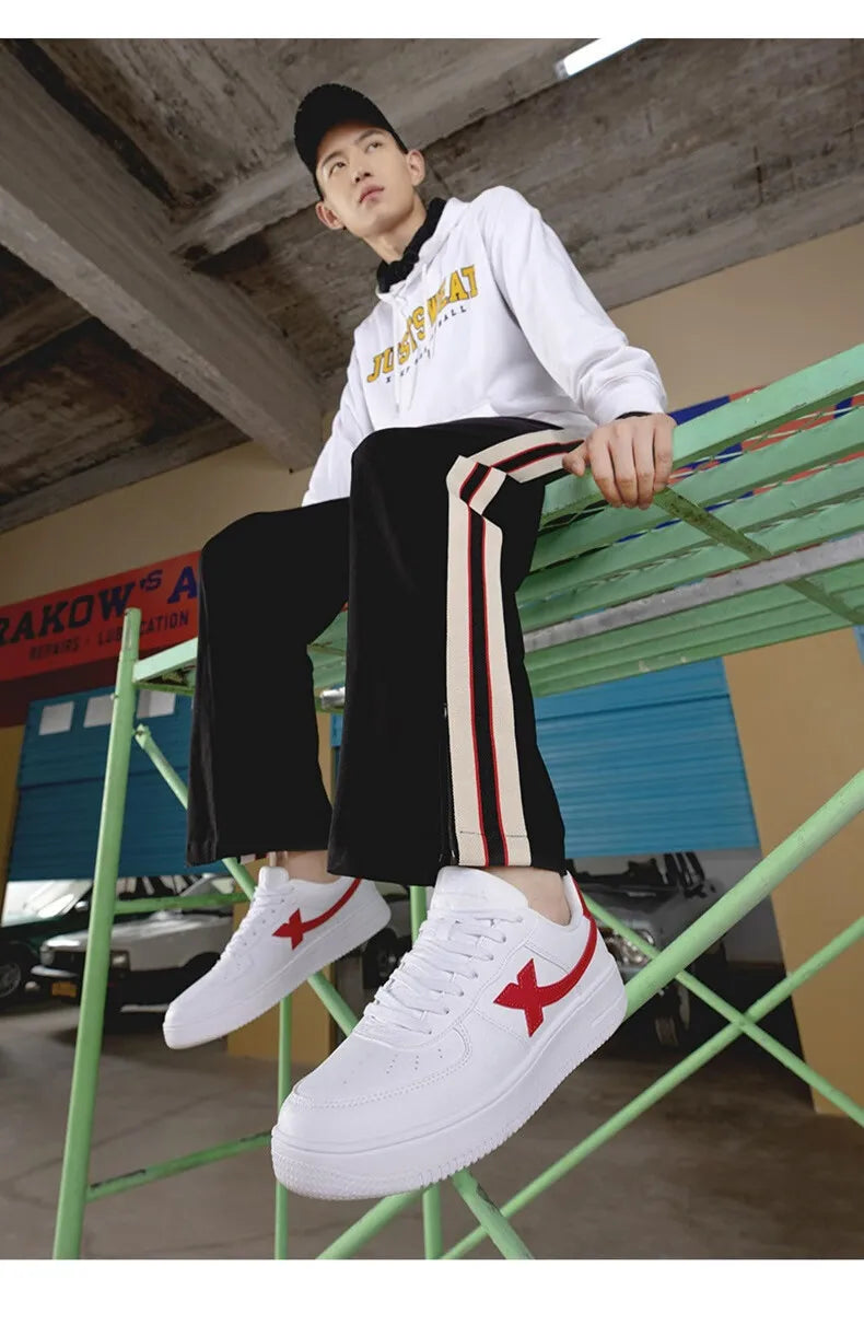 Xtep Skateboarding Shoes Non-Slip Wear-Resistant Casual White Couple Skate Sneakers Male Female Luxury Brand Shoes 881219319851.