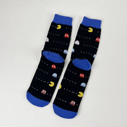 1 Pair Unisex Old School Game Sock Trendy Fashionable Suit In All Seasons For Daily Street.