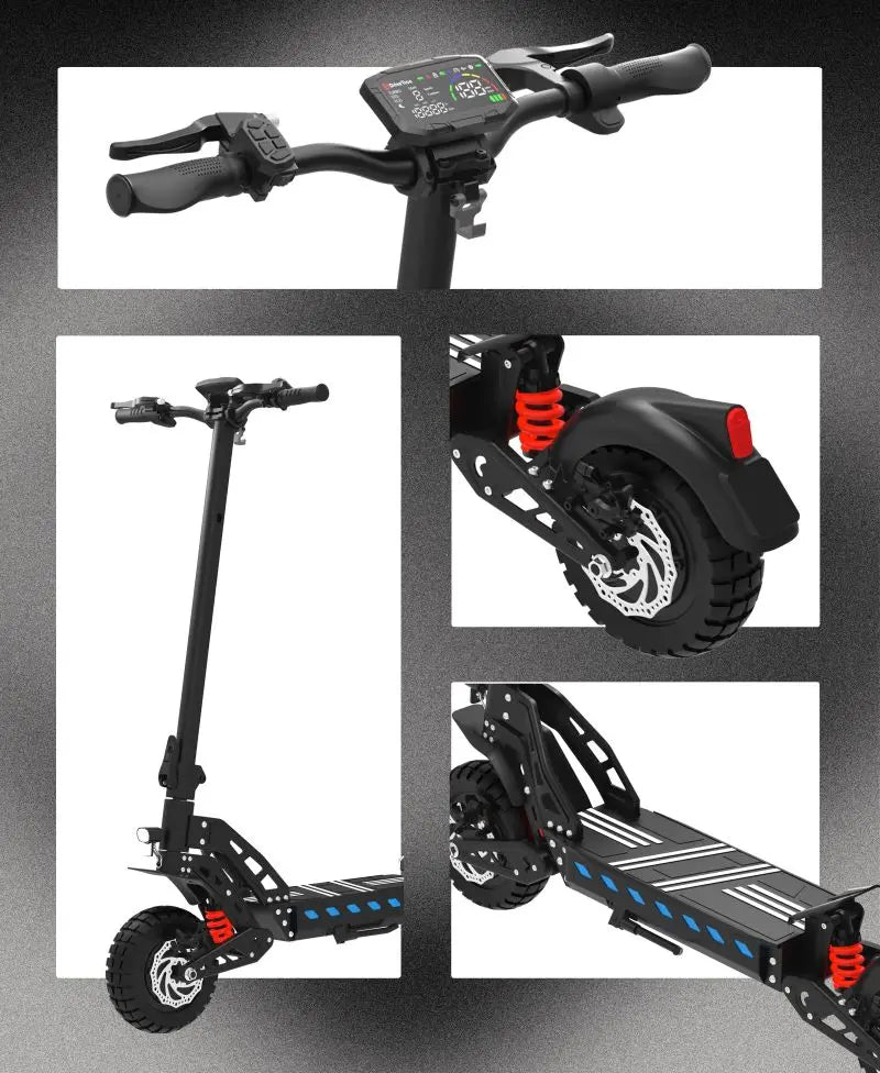 DriveTron DT10 Dual Electric E-Scooter 1400*2W Peak Power 48V20.8AH Battery 10‘’ City Tire Adult Electric Scooter
