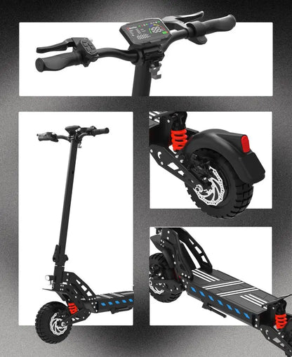 DriveTron DT10 Dual Electric E-Scooter 1400*2W Peak Power 48V20.8AH Battery 10‘’ City Tire Adult Electric Scooter