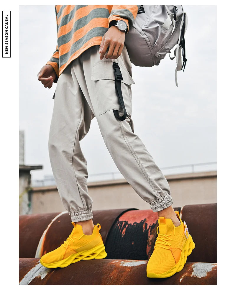 Men Shoes Breathable Fashion Mesh Running Shoes Man High Quality Unisex Light Tennis Baskets Athletic 2023 Sneakers for Men.