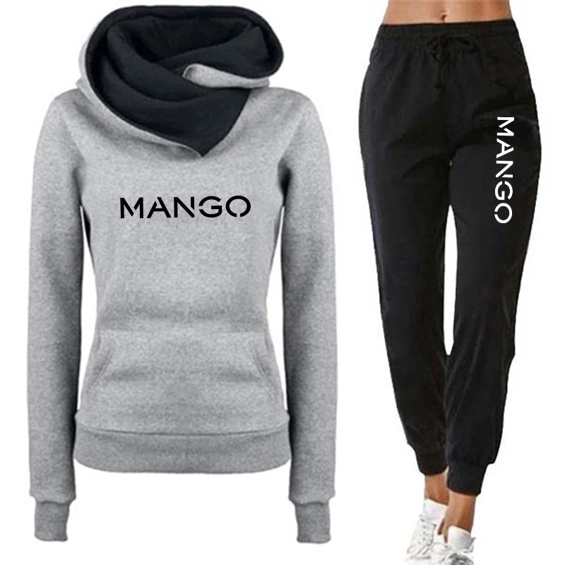 Women's Hoody Tracksuit 2pcs Set Autumn Winter Daily Casual Sporty Jogging Suit Hoodie Sweatpants Ladies Home Outdoor Outfits.