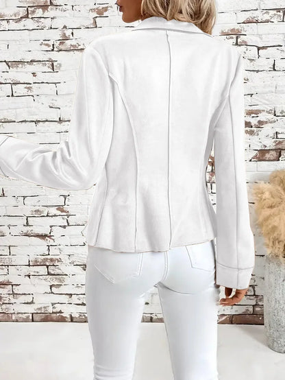 2025 mode Herbst Winter Neue Stil Modische Jacken Langarm Kerb Kragen Abnehmen Einfarbig Mantel Frauen Outer.