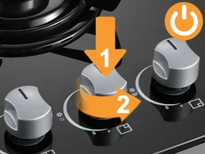 60cm Built-in Gas Hob 4 Burner | Auto Thermocouple & Safety Lock | 4-Zone Tempered Glass 8060W with Auto Ignition.