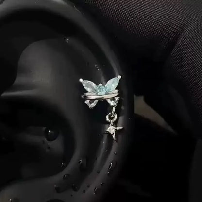 1 Pcs Sliver Dog Bone Claw 316L Stainless Steel Ear Bone Nail Korean Style Fashion Cartilage Earrings For Women Jewelry.